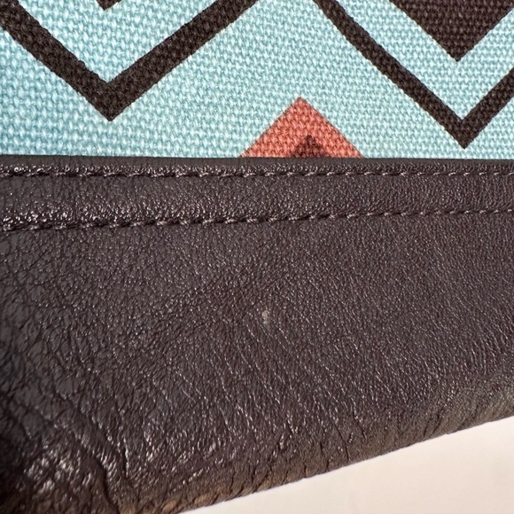 Missoni X Target Multi Color Chevron Zig Zag Canvas Tote Large Brown - Picture 15 of 15